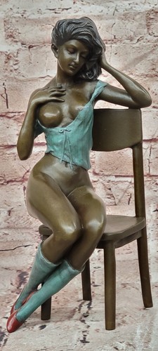 Erotic bronze sculpture of - sculpture,
