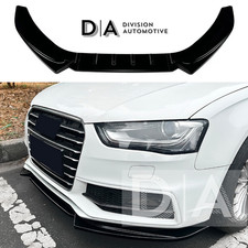 FOR AUDI A4 S4 S LINE B8.5 GLOSS FRONT SPLITTER SPOILER LIP BODY KIT 2013–2016