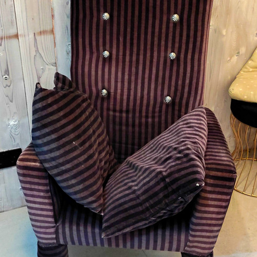 Upholstered high back accent - back,