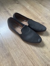 Khussa Jutti Mughal Indian Pakistani Leather Black Shoes Wedding UK 8