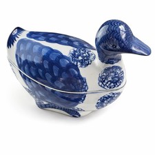 Blue & White Duck on Nest Egg