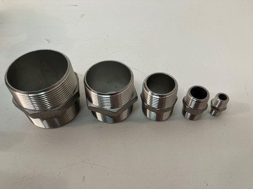 Stainless steel threaded - steel, hex