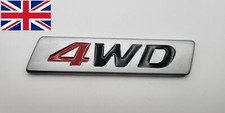 Metal Red 4WD Car BADGE BOOT