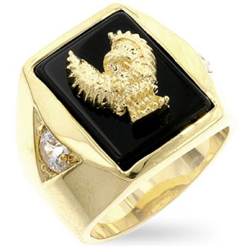 18k gold round cut mens - 18k, cz