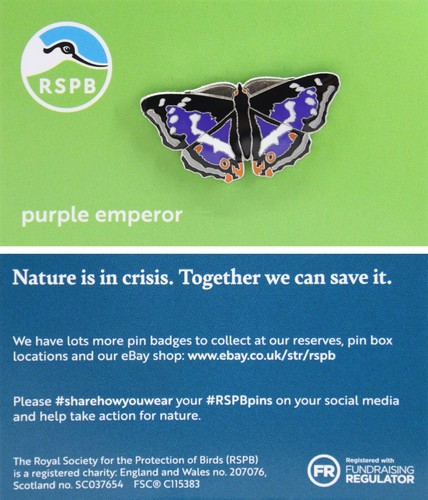 Rspb pin badge niic purple - badge,