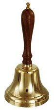 Solid Brass Hand Bell Dinner School Pub Bel Traditional Large 13 cm Buckingham