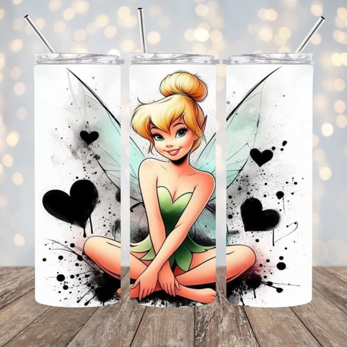 Water colored tinker bell - water,