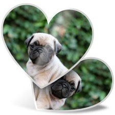 2 x Heart Stickers 7.5 cm -