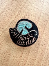 BLACK CAT CLUB ENAMEL PIN BADGE