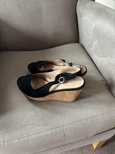 Vanilla moon wedge suede - moon,