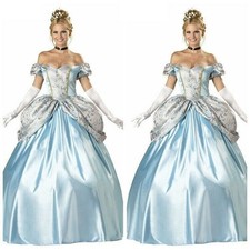 Women's Disney Cinderella Costume Adult Princess Party Dress Christmas Cosplay