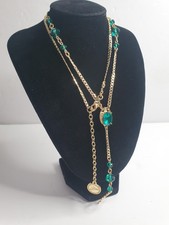 Goldplated Green Crystal Set Of Rosary  Beads Vintage. 