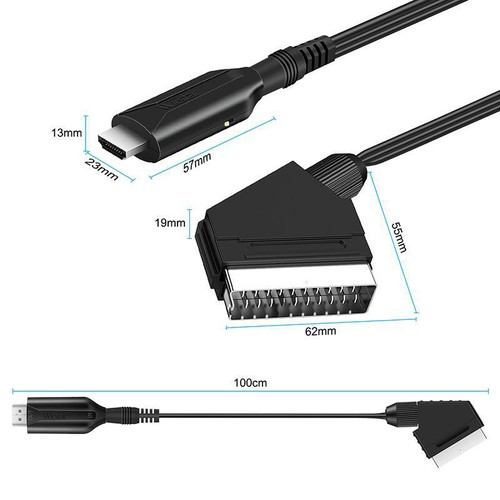 Portable hdmi scart - 1m,