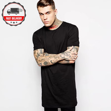 Mens Longline T-Shirt Cotton