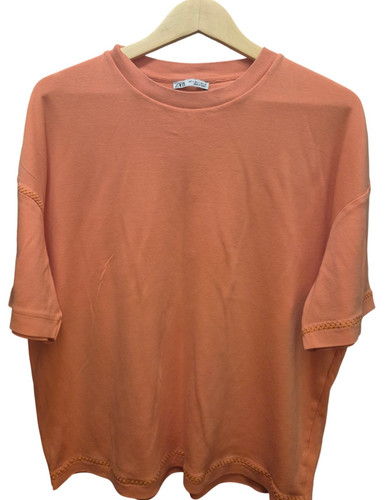 Zara orange crop shirt - crop, t‑shirt