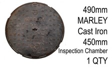 Marley Cast Iron Round 490mm Manhole Cover & frame Keyhole Marley Drain Lid
