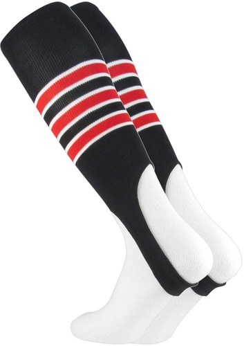 Striped baseball stirrups - baseball,