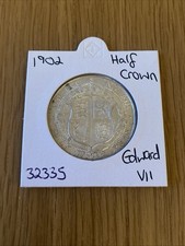 1902 Edward VII Silver Half Crown coin .925 Silver (32335)