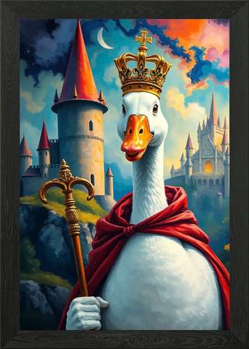 Goose king framed - goose,
