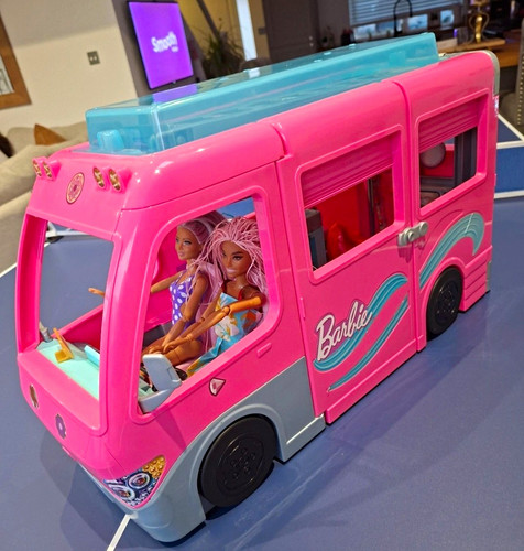 Barbie pink camper vehicle - barbie,