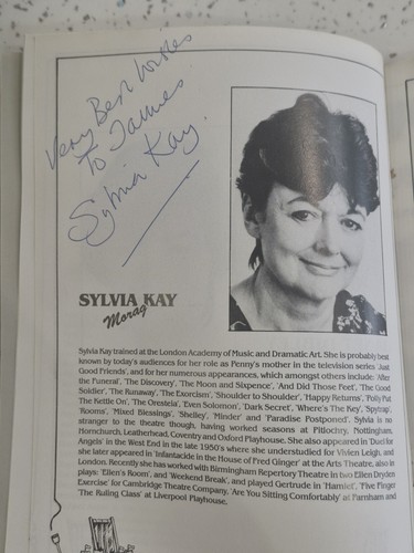 Signed 1988 programme sylvia - ",