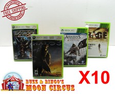 10X XBOX 360 CIB GAME - CLEAR