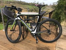 Custom 54cm Tri Bike Cannondale Slice 105 with HUNT Wide 50mm Carbon Wheels