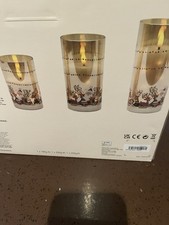 Set Of 3 LED Christmas Candles