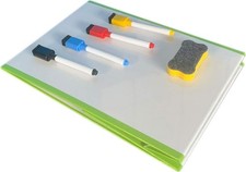 Table Top Whiteboard Easel - Includes 4 Dry Erase pens & Magnetic Eraser