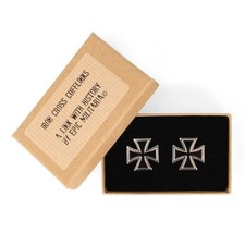 WW2 German Iron Cross Cufflinks - Brass - Reproduction