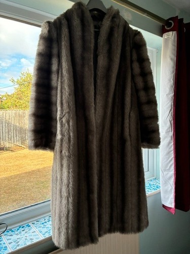 Coat grey brown tissavel faux - tissavel,