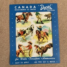 Vintage Decal Transfer Cowboy