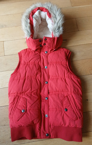 New woman red fat face - new, down
