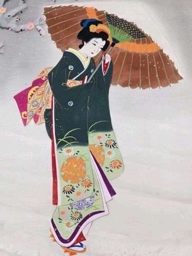Vintage japanese painting - japanese,