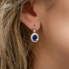 3.50Ct Oval Cut Blue Sapphire