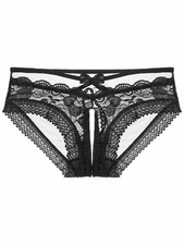 UK Men Lace Sissy Thong Panties Sexy Open Hole Bikini T-Back G-Strings Underwear