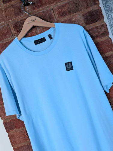 Belstaff men blue crew neck - blue,
