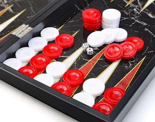 Plastic backgammon game - backgammon,