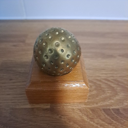 Vintage brass golf ball - vintage,