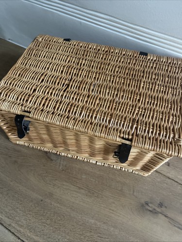 Wicker hamper basket - wicker,