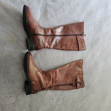 Women's Faux Leather Brown Leather Tall  Boots Size 3.5