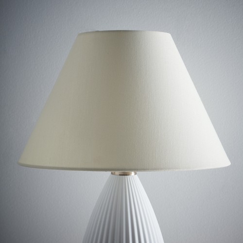Cream cotton coolie lampshade - coolie,