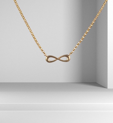 14k minimalist infinity charm - 14k,