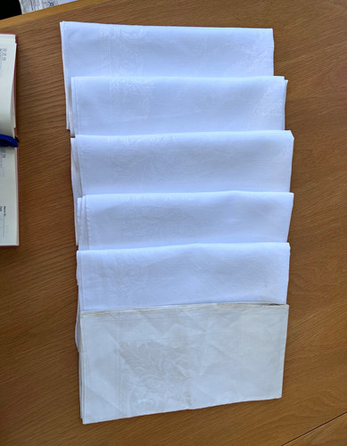 Pack white linen damask - 6,