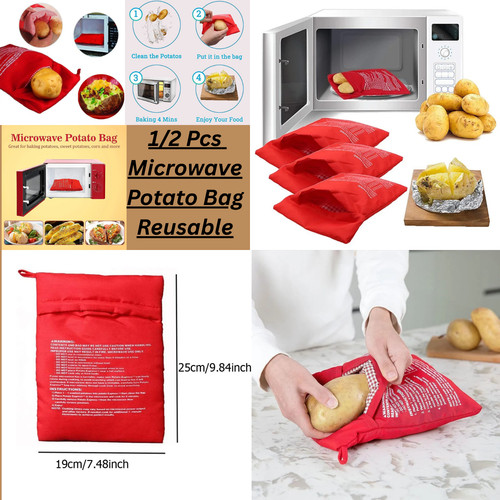 Microwave potato bag reusable - potato,