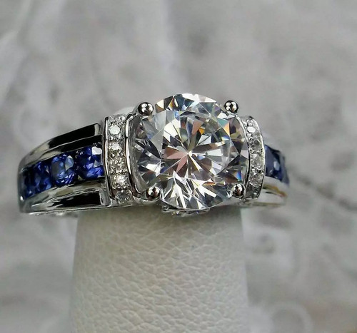 2ct round cut lab - 2ct, lab-created