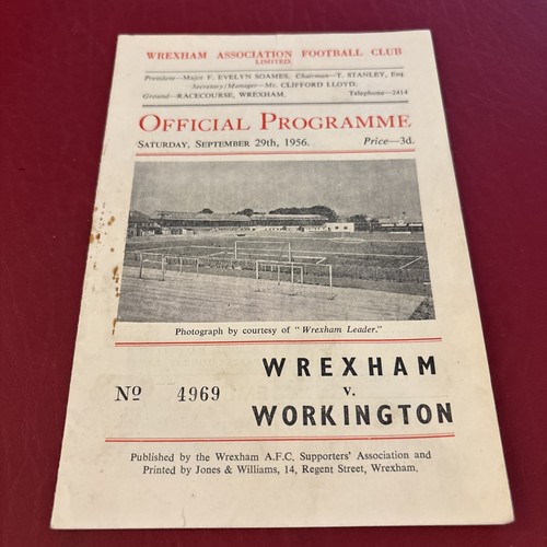 Wrexham workington 1956 - v,