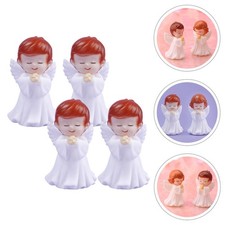 4pcs Praying Angel Statues