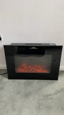 LINGGA-Wall Mounted Electric Fire- Black-Little Used-Good Condition-Tatty Box
