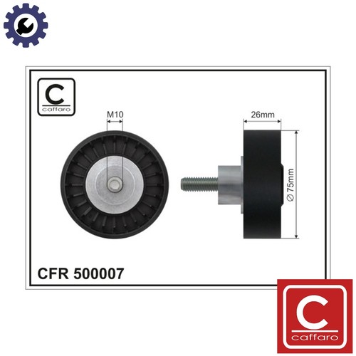 Deflectionguide pulley vribbed - deflectionguide,